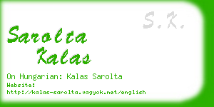 sarolta kalas business card